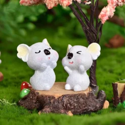 BLAPNK 5 Pcs Mini Koala Bear Animal Figures Toy Cake Toppers, Miniature Koala Figurines Fairy Garden Moss Landscape DIY Terrarium Crafts Ornament, Cake Decoration Christmas Birthday Gift Grey -Xmas Mart Sales 61uciFwrxrL. AC SL1001