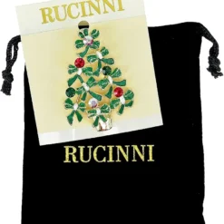 RUCINNI Christmas Tree Brooch, 20K Gold Plated & Swarovski Crystals -Xmas Mart Sales 61ujhhzeiDL. AC UL1000