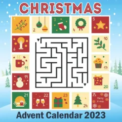 Christmas Advent Calendar 2023: Christmas Maze Activity Book | 25 Maze With Solutions | 25 Days Christmas Countdown Calendar | Christmas Gift Idea Paperback – September 3, 2022