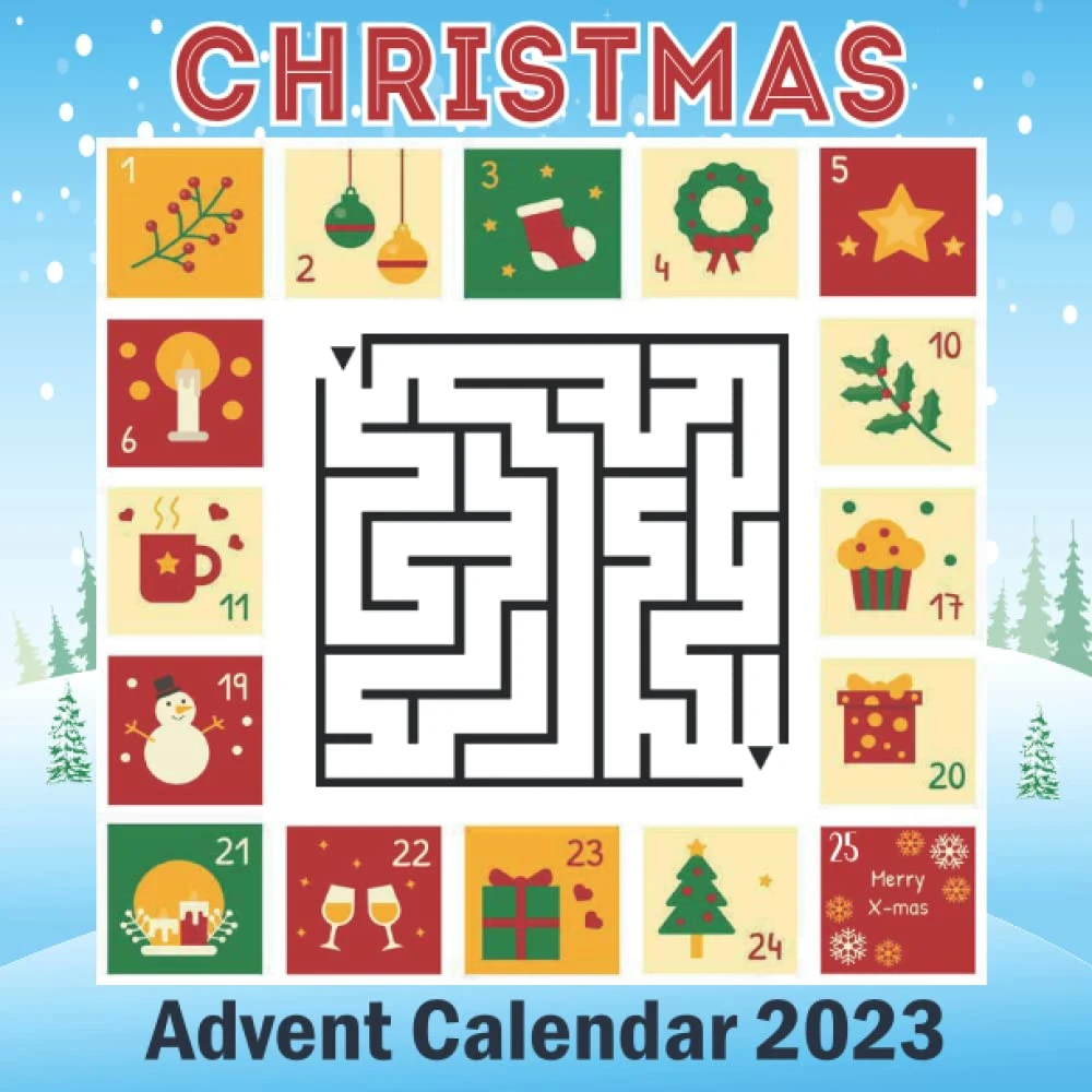 Christmas Advent Calendar 2023: Christmas Maze Activity Book | 25 Maze With Solutions | 25 Days Christmas Countdown Calendar | Christmas Gift Idea Paperback – September 3, 2022 3 Christmas Advent Calendar 2023: Christmas Maze Activity Book | 25 Maze With Solutions | 25 Days Christmas Countdown Calendar | Christmas Gift Idea Paperback – September 3, 2022