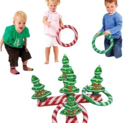 Sosoport 1 Set Ring Toy Outside Kids Toys Kids Playset Outside Toy Inflatable Toss Game Xmas Tree Toss Game Inflatable Toys PVC Green Air Pump Christmas Parent-Child Inflatable Toy -Xmas Mart Sales 61wC7Bc72oL. AC SL1281