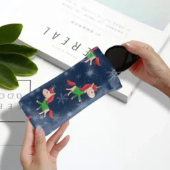 Eyeglasses Case Glasses Pouch - Christmas Unicorn Snowflakes Squeeze Top Sunglasses Pouch Portable Eyewear Sleeve For Women Men -Xmas Mart Sales 61yPiCWCbzL. AC UL1200