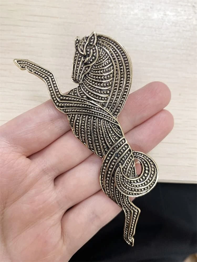 Vintage Horse Brooch Pin For Women Girls Men Antique Gold Tone Big Animal Brooches Dress Costume Accessories Boho Halloween Christmas Holiday Decor Jewelry Gift For Friend Father Uncle 7 Vintage Horse Brooch Pin For Women Girls Men Antique Gold Tone Big Animal Brooches Dress Costume Accessories Boho Halloween Christmas Holiday Decor Jewelry Gift For Friend Father Uncle - Image 5