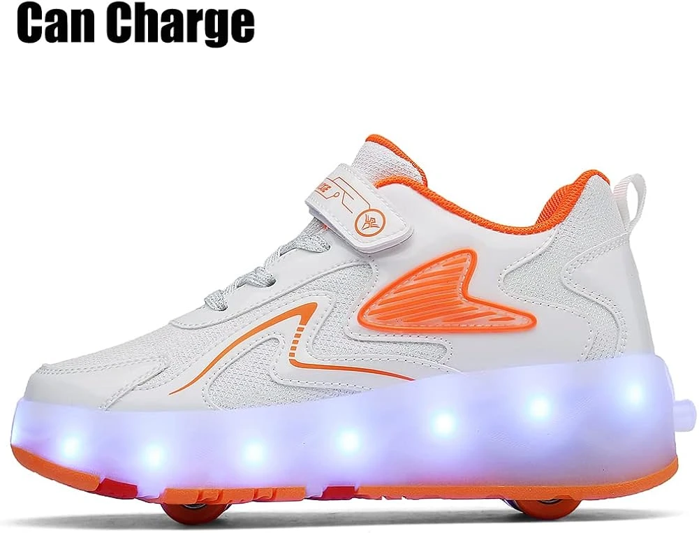 CEIEOE Kids Roller Shoes 4 Wheels 16 LED Model Colorful Girls Boys Roller Skates Sneaker Can Charge For Beginner More Balanced Party Birthday Christmas Best Gift 5 CEIEOE Kids Roller Shoes 4 Wheels 16 LED Model Colorful Girls Boys Roller Skates Sneaker Can Charge For Beginner More Balanced Party Birthday Christmas Best Gift - Image 3