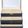 3 Layers Carbon Fiber Sunglasses Storage Box 18 Grids Eyewear Display Holder With Transparent Glass Cover On Top Eyeglasses Organizer Case Drawer Lockable Case Ideas For Halloween And Christmas Gifts -Xmas Mart Sales 61zU2qkIrKL. AC UL1000