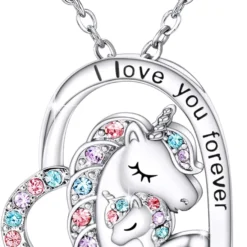 Tarsus Lucky Unicorn Necklace To Girls, Christmas Valentines Birthday Party Jewelry Gift Back To School Gifts For Daughter Granddaughter Niece Teenage Girls