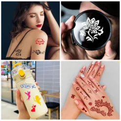 Sixberry 20 Sheets Temporary Tattoos Stencils For Kids, Glitter Henna Face Body Paint Stencil Kit, Girls Flowers Mermaid Boys Dragon Airbrush Art Tattoo For Birthday Halloween Christmas Party Favors -Xmas Mart Sales 71 9zgLzq5L. SL1500