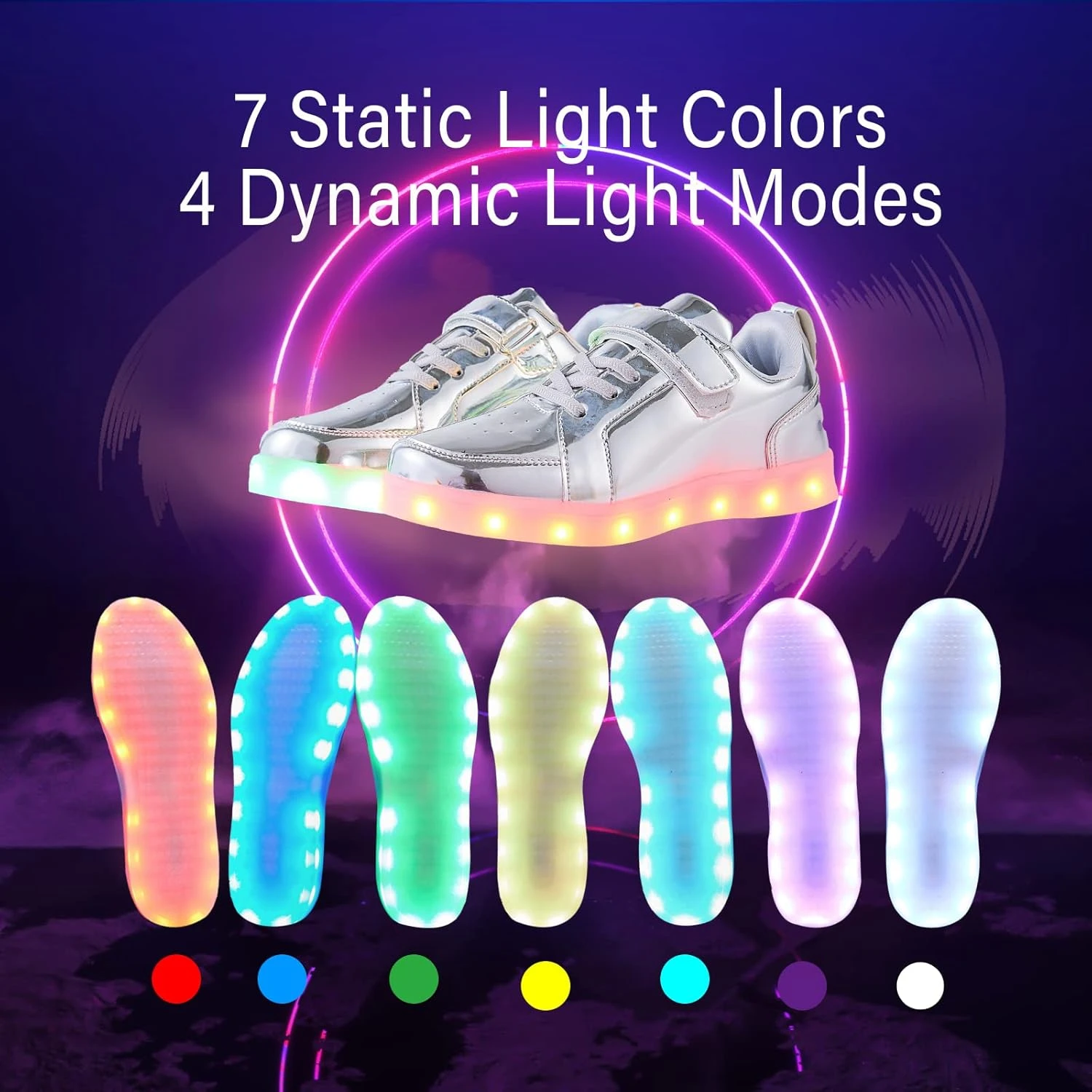YIQIZQ Led Light Up Shoes For Kids High Top Sneakers For Boys Girls Low-Top Dancing Shoes For Halloween Christmas Party With USB Charging 4 YIQIZQ Led Light Up Shoes For Kids High Top Sneakers For Boys Girls Low-Top Dancing Shoes For Halloween Christmas Party With USB Charging - Image 2
