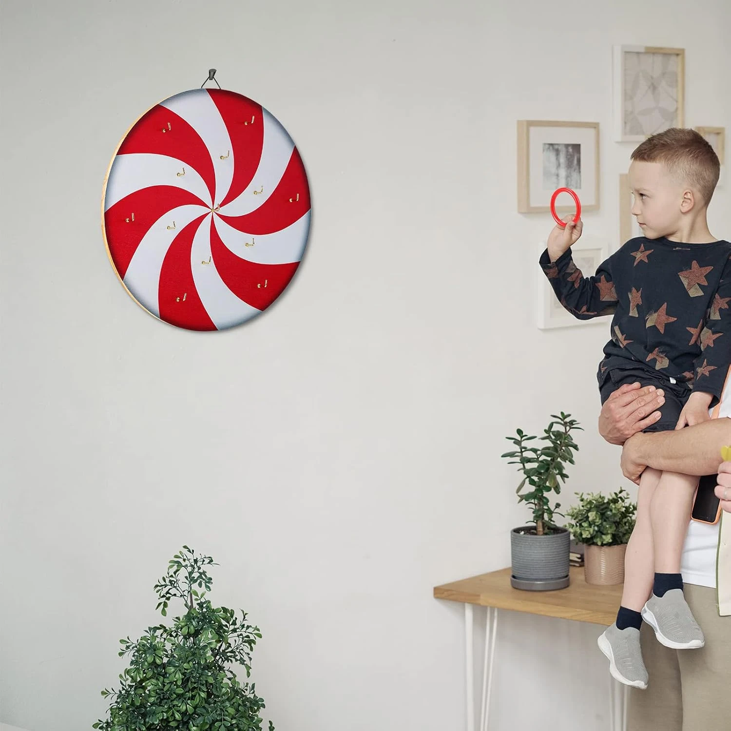 Christmas Ring Toss Games For Kids And Adults, 12 Inches Wooden Candy Ring Toss Game Fun Target Board For Indoor Outdoor Family Classroom Office 6 Christmas Ring Toss Games For Kids And Adults, 12 Inches Wooden Candy Ring Toss Game Fun Target Board For Indoor Outdoor Family Classroom Office - Image 4