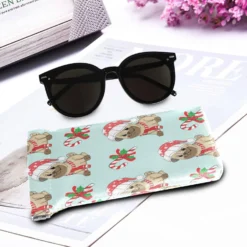 OTVEE Funny Christmas Pug Sunglasses Bag Eyeglass Case Large Soft PU Leather Glasses Pouch Storage Bag Holder Squeeze Top Portable Sunglasses Case Gadgets Sleeve Bag For Women Men Kids Girls Boys -Xmas Mart Sales 710k87oGTmL. AC UL1500