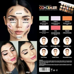 DE'LANCI Concealer Palette, 18 Color Cream Contour Makeup Palette For Foundation, Full Coverage True Complexion Contour Palette Professional Natural With Waterproof & Malleability Performance Christmas Makeup -Xmas Mart Sales 710kgNxBZ8L. SL1500