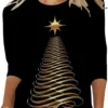 3/4 Sleeve Shirts For Women Crewneck Christmas Tunic Tops Sparkly Neon Starry Print Novelty Xmas Party Shirt Blouses 2 3/4 Sleeve Shirts For Women Crewneck Christmas Tunic Tops Sparkly Neon Starry Print Novelty Xmas Party Shirt Blouses -Xmas Mart Sales 710uUyYfjL. AC UL1500