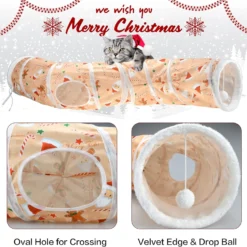Vehomy 4Pcs Christmas Cat Toys Set - Cat Christmas Tunnel Kitten Xmas S Shape Tube Tunnel With Ball Cat Christms Catnip Toys Cat Gingerbread Man Toy Cat Santa Claus Toy Cat Elk Toy -Xmas Mart Sales 7125dRewn6L. AC SL1500