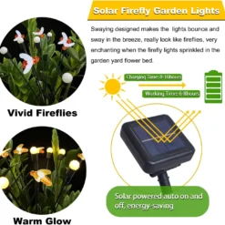 New Designed 4 Packs 40 LED Swaying Solar Firefly Lights, 8 Modes Solar Swaying Lights For Outdoor Garden Decor, Waterproof Outdoor Solar Garden Lights For Christmas Yard Patio Pathway Decorations -Xmas Mart Sales 7126ASZqrwL. AC SL1500