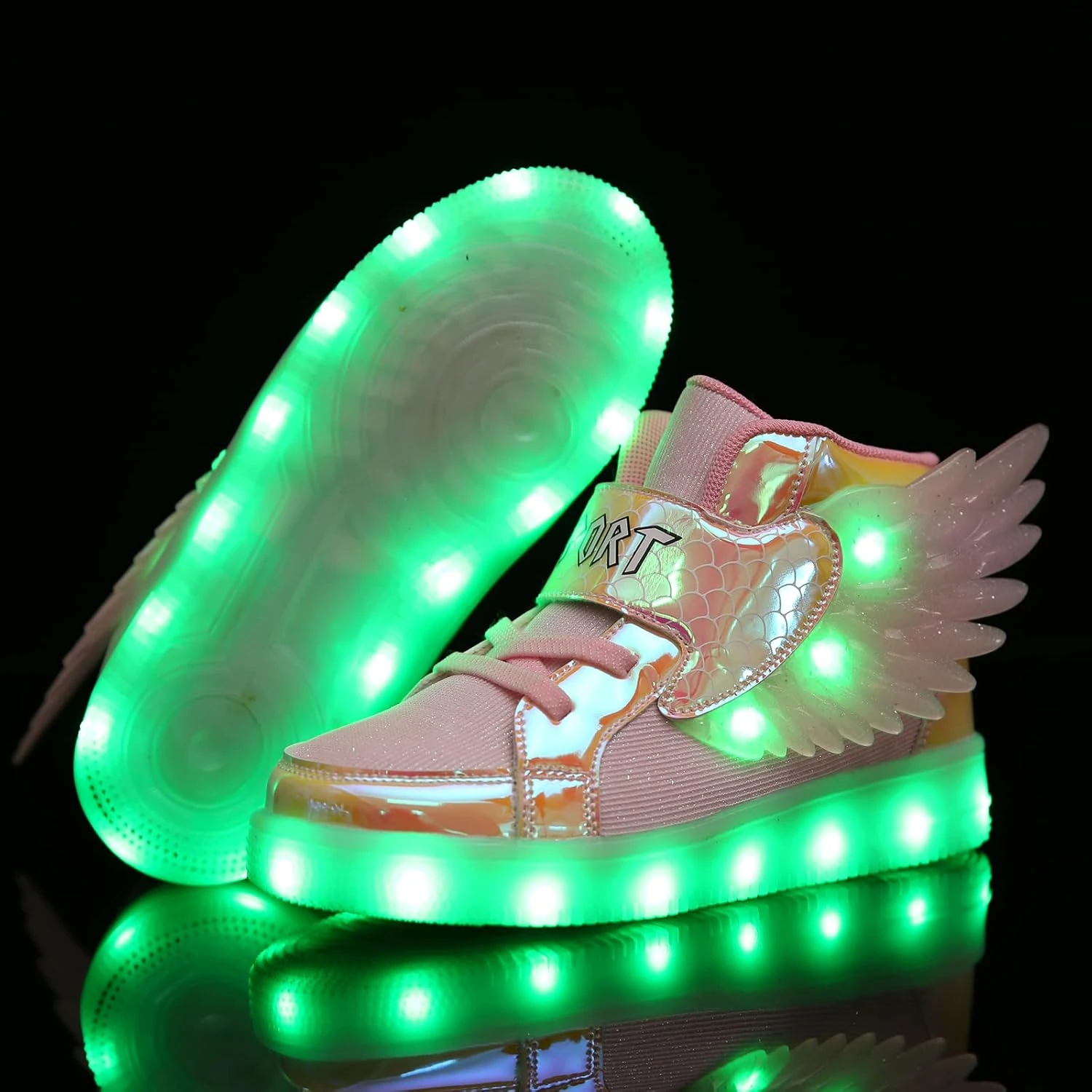 BFOEL Kids Light Up Shoes LED USB Charging Flashing High-top Wings Sneakers Boys Girls Trainers For Festivals Halloween Christmas New Year Party Great Gift 7 BFOEL Kids Light Up Shoes LED USB Charging Flashing High-top Wings Sneakers Boys Girls Trainers For Festivals Halloween Christmas New Year Party Great Gift - Image 5