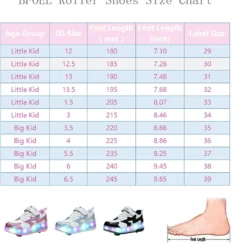 BFOEL Kids Roller Skates Light Up Shoes With Double Wheel Shoes LED USB Charging Roller Sneakers For Girls Boys Birthday Christmas Day Best Gift -Xmas Mart Sales 713GMsnH4NL. AC UL1500