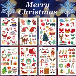 210 Pieces Christmas Temporary Tattoos For Kids Stocking Stuffers Santa Claus Christmas Tree Snowman Waterproof Tattoos Stickers For Christmas Holiday Party Birthday Decorations 16 Sheets -Xmas Mart Sales 714PYqYys3L. SL1000