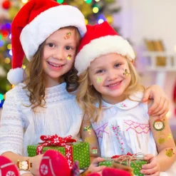 Christmas Temporary Tattoo - 118 Glitter Style Fake Tattoos For Kids, Gift Stickers With Santa Claus/Xmas Tree/Reindeer/Snowman,Fit Boys And Girls Birthday Party Family Gathering Deco -Xmas Mart Sales 714lz6xzCmL. SL1500