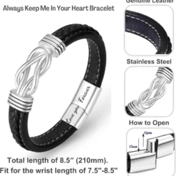 Coolvy Husband Gifts From Wife, To My Man I Love You Forever And Always Bracelet, Mens Braided Leather Bracelets, Boyfriend Anniversary Birthday Christmas Fathers Gifts For Men -Xmas Mart Sales 714uwbjYvXL. AC UL1500