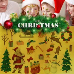 Stampcolour Christmas Realistic Printable Temporary Metallic Tattoo Paper For INKJET Printer, 8.5''X11'' 5 Sheets DIY Personalized Gold Tattoos Sticker Skin Custom Cartoon Kids Summer Party Themed -Xmas Mart Sales 715Mde5U4oL. SL1000