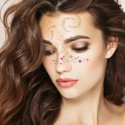 Lurrose 10pcs Halloween Face Temporary Tattoo Sticker Gold Metallic Temporary Transfer Tattoo Freckle Sticker Waterproof For Halloween Christmas Stage Masquerade (Mixed Pattern) 13 Lurrose 10pcs Halloween Face Temporary Tattoo Sticker Gold Metallic Temporary Transfer Tattoo Freckle Sticker Waterproof For Halloween Christmas Stage Masquerade (Mixed Pattern) -Xmas Mart Sales 715b1BrqxgL. SL1202