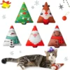 Biubiucat Christmas Catnip Toys Interactive Cats 5PCS Cat Nip Toy/Kitten Chew Plush Gift/Best Play Kick Stuff/Kitty Stuffed Teething Pillow/Cute And Soft Dental Gifts For Indoor Kittens