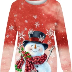 Pitauce Merry Christmas Sweatshirts For Women Xmas Snowman Graphic Pullover Sweatshirt Cute Crewneck Long Sleeve Shirts Tops -Xmas Mart Sales 717O1yynscL. AC UL1500
