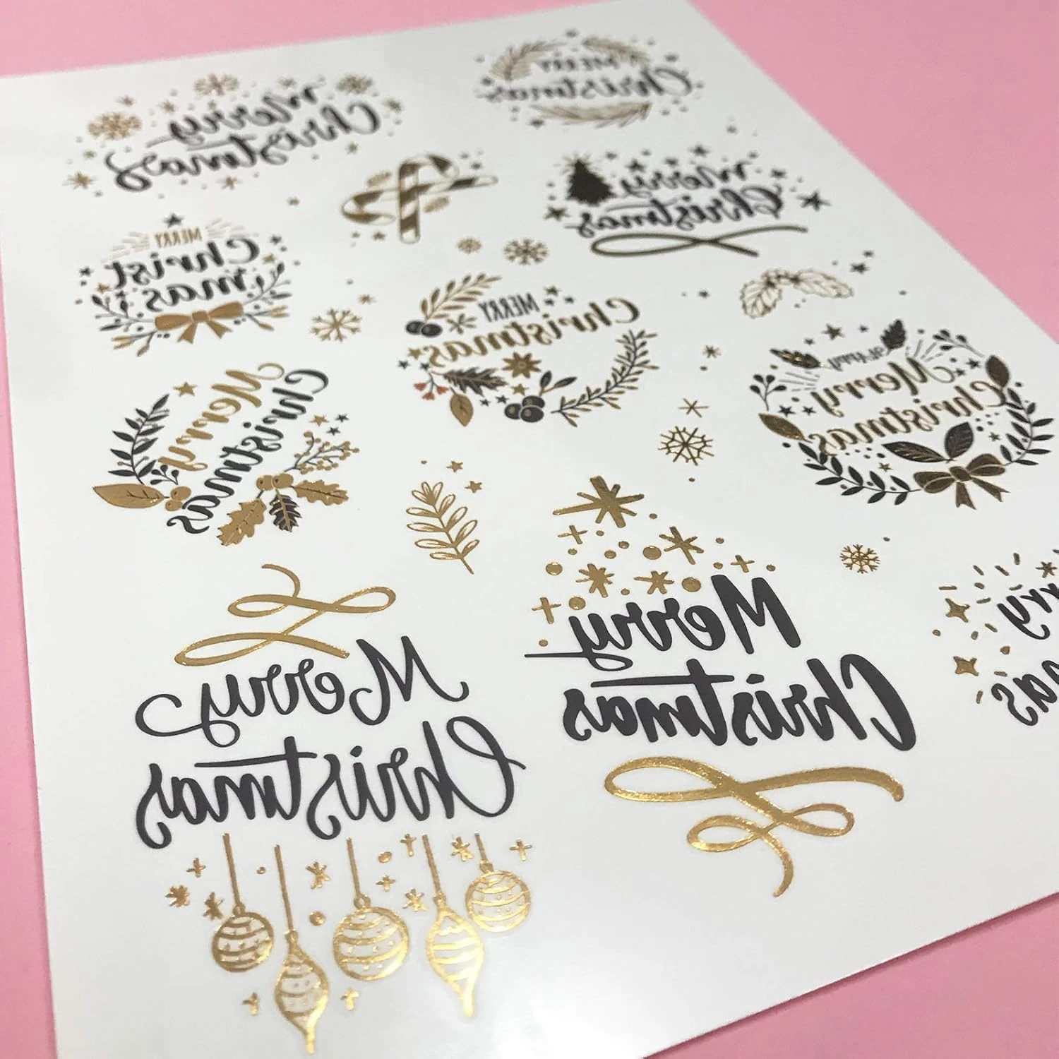 Everjoy Metallic Christmas Decorations Temporary Tattoos - 100+ Glitter Tattoo Designs, Merry Christmas Party Favors, Santa Claus, Snowflake, Mistletoe, Christmas Eve Gifts For Kids And Adults 9 Everjoy Metallic Christmas Decorations Temporary Tattoos - 100+ Glitter Tattoo Designs, Merry Christmas Party Favors, Santa Claus, Snowflake, Mistletoe, Christmas Eve Gifts For Kids And Adults - Image 7