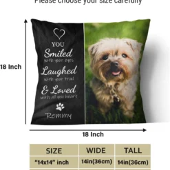 Launchigo Customized Dog Love - Photo Pillow. Custom Pillow With Text. Customizable Pillow. Gift For Halloween, Thanksgiving, Christmas & Birthdays. (Insert+Cover) (14"X14", Photo Pillow 04) -Xmas Mart Sales 717jfKExqxL. AC SL1500