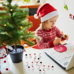 Soaoo 80 Pcs Christmas Mini Resin Snowman Figurines Christmas Micro Landscape Ornament Miniature Snowman Figurines With Hat Xmas Mini Snowmen Figures For DIY Fairy Garden Dollhouse Festival Decoration -Xmas Mart Sales 7185svJ6HsL. AC SL1500