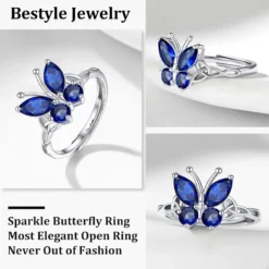 Bestyle Silver Birthstone Butterfly Earring Necklace Ring For Gilrs Women-Dainty Cute Butterfly Jewelry Gifts For Women On Birthday Christmas For Wife Girlfriend Mom Daughter Teen Girls -Xmas Mart Sales 718mHTqswIL. AC UL1500