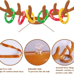 H-Style Christmas Games, 2 Sets Reindeer Antler Ring Toss Game For Christmas Party Games And Holiday Games Family Christmas Inflatable Reindeer Ring Toss Party Games -Xmas Mart Sales 718o0r6H YL. AC SL1500