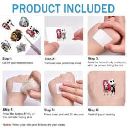 Nightmare Before Christmas Party Supplies,8 Sheets 100Pcs Jack And Sally Temporary Tattoos Party Favors,Removable Skin Safe, Fake Tattoo Stickers For Halloween Party Gifts Favor Supplies 13 Nightmare Before Christmas Party Supplies,8 Sheets 100Pcs Jack And Sally Temporary Tattoos Party Favors,Removable Skin Safe, Fake Tattoo Stickers For Halloween Party Gifts Favor Supplies -Xmas Mart Sales 718shJGMFrL. SL1500