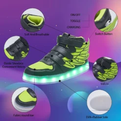 LED Light Up Shoes With Flying Wings For Boys Girls Kids Hip-Top Flashing Sneakers For Festivals, Party, Christmas, Halloween,Friend Gift With USB Charging 11 LED Light Up Shoes With Flying Wings For Boys Girls Kids Hip-Top Flashing Sneakers For Festivals, Party, Christmas, Halloween,Friend Gift With USB Charging -Xmas Mart Sales 718xXYLPB5L. AC UL1500