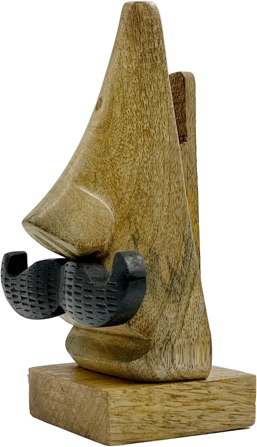 Personalized Wooden Eyeglass Holder Stand - Eyewear Stand For Men's Glasses - Nose Shaped Spectacle Holder - Gift For Grandpa Dad Father Uncle - Ideal For Father's Day Christmas Birthday 6 Personalized Wooden Eyeglass Holder Stand - Eyewear Stand For Men's Glasses - Nose Shaped Spectacle Holder - Gift For Grandpa Dad Father Uncle - Ideal For Father's Day Christmas Birthday - Image 4