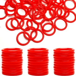60PCS Plastic Ring Toss, 1.5 Inch Red Ring Toss Rings For Carnival Christmas Halloween Party, Ring Toss Game Throw A Ring Toss On The Bottle Game (Red) -Xmas Mart Sales 719x4rPRsrL. AC SL1500