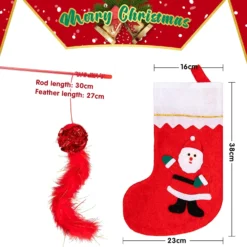 Whaline 17pcs Christmas Cat Toys Stocking Cat Stick 7 Cat Playing Balls Roller Bell 2 Mice Plush Snowman Plush Pepper Plush Christmas Tree Xmas Candy Pompoms Training Supplies For Pet -Xmas Mart Sales 71A92eoIgbL. AC SL1500