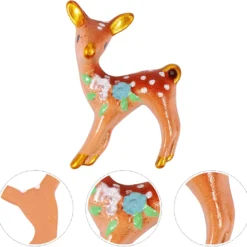 EXCEART 10pcs Mini Christmas Ornaments Reindeer Miniature Figurines Christmas Micro Landscape Ornament Fairy Garden Dollhouse Decoration -Xmas Mart Sales 71BX9lqC2wL. AC SL1500