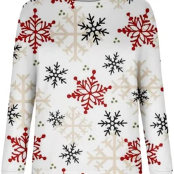 JPVDPA Womens Ugly Sweater Christmas Party Shirts Funny Cute Xmas Snowman Tops Novelty Gnome Printed Crewneck Sweatshirts -Xmas Mart Sales 71C0lzalIvL. AC UL1500