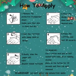 CHARLENT 148 PCS Christmas Temporary Tattoos For Kids - Xmas Individual Tattoos For Kids Christmas Party Favors, Stocking Stuffer, Christmas Eve Gift -Xmas Mart Sales 71CGb5lZlvL. SL1300