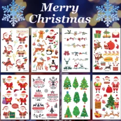 210 Pieces Christmas Temporary Tattoos For Kids Stocking Stuffers Santa Claus Christmas Tree Snowman Waterproof Tattoos Stickers For Christmas Holiday Party Birthday Decorations 16 Sheets -Xmas Mart Sales 71CPrzNzOWL. SL1000