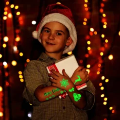 Christmas Temporary Tattoos For Kids, Glow In Dark Tattoos, Waterproof Luminous Tattoo Stickers, Christmas Decorations For Adults Kids Gifts -Xmas Mart Sales 71DCF1 5k4L. SL1200