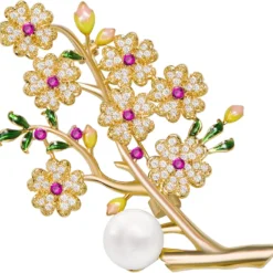 JadeAngel Brooches For Women Shiny Zirconia Broach Jewelry Fashion Brooch Pins Gift For Christmas Birthday Wedding