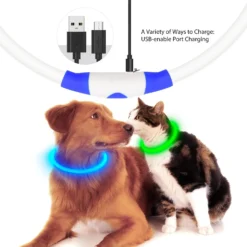 HiGuard USB Rechargeable LED Necklace Lighted Up Safety Bracelet Glowing Necklace Glow In The Dark Super Bright For Party Favors Christmas Concerts Birthday Outdoor Activities -Xmas Mart Sales 71DVBtuxTDL. AC SL1500