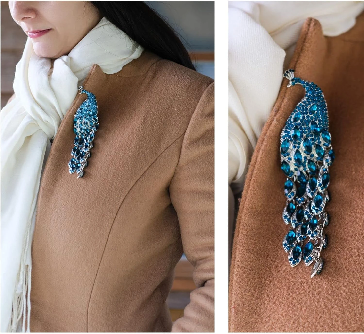 GENERIC FABMODE Rhinestone Peacock Brooch Pin, Handmade Exquisite Exaggerated Jewelry Big Blue Green Crystal Bird Animal Brooches Lapel Collar Suit Shirt Coat Pins Elegant Dress Accessories Wedding Christmas Birthday Valentine Jewelry Gift For Women Fashion Girls Mom Girlfriend (B) 8 GENERIC FABMODE Rhinestone Peacock Brooch Pin, Handmade Exquisite Exaggerated Jewelry Big Blue Green Crystal Bird Animal Brooches Lapel Collar Suit Shirt Coat Pins Elegant Dress Accessories Wedding Christmas Birthday Valentine Jewelry Gift For Women Fashion Girls Mom Girlfriend (B) - Image 6