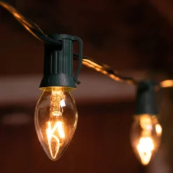 C9 Christmas Lights Outdoor 50FT Warm White Clear Haning Vintage C9 String Lights For Christmas Tree Indoor Room Outdoor Roof Patio Party Xmas Home Decoration, 50 +2 Bulbs, E17 Base, Green Wire 13 C9 Christmas Lights Outdoor 50FT Warm White Clear Haning Vintage C9 String Lights For Christmas Tree Indoor Room Outdoor Roof Patio Party Xmas Home Decoration, 50 +2 Bulbs, E17 Base, Green Wire -Xmas Mart Sales 71E5Jlrx5EL. AC SL1500