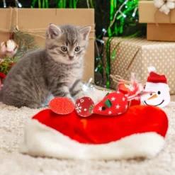 Jupsk 10 Pcs Christmas Cat Toys, Christmas Pet Stocking With Teasing Cat Wand And Toys Balls, Xmas Interactive Chew Toy For Pet Indoor Cats Kitten -Xmas Mart Sales 71EYrh0zSTL. AC SL1500