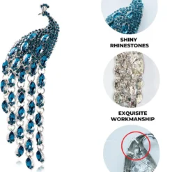 GENERIC FABMODE Rhinestone Peacock Brooch Pin, Handmade Exquisite Exaggerated Jewelry Big Blue Green Crystal Bird Animal Brooches Lapel Collar Suit Shirt Coat Pins Elegant Dress Accessories Wedding Christmas Birthday Valentine Jewelry Gift For Women Fashion Girls Mom Girlfriend (B) 10 GENERIC FABMODE Rhinestone Peacock Brooch Pin, Handmade Exquisite Exaggerated Jewelry Big Blue Green Crystal Bird Animal Brooches Lapel Collar Suit Shirt Coat Pins Elegant Dress Accessories Wedding Christmas Birthday Valentine Jewelry Gift For Women Fashion Girls Mom Girlfriend (B) -Xmas Mart Sales 71EjV3mzl9L. AC UL1500