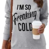 Nlife Women I Am Cold Letter Long Sleeve Funny Graphic Oversized Sweatshirts Casual Christmas Sweatshirt Tops -Xmas Mart Sales 71EmDu NjYL. AC UL1500