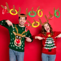 Dokeawo Christmas Games Inflatable Reindeer Antler Ring Toss Game Christmas Ring Toss Games Kids Christmas Party Supplies Funny For Kids&Adults -Xmas Mart Sales 71EtE8CVRL. AC SL1500